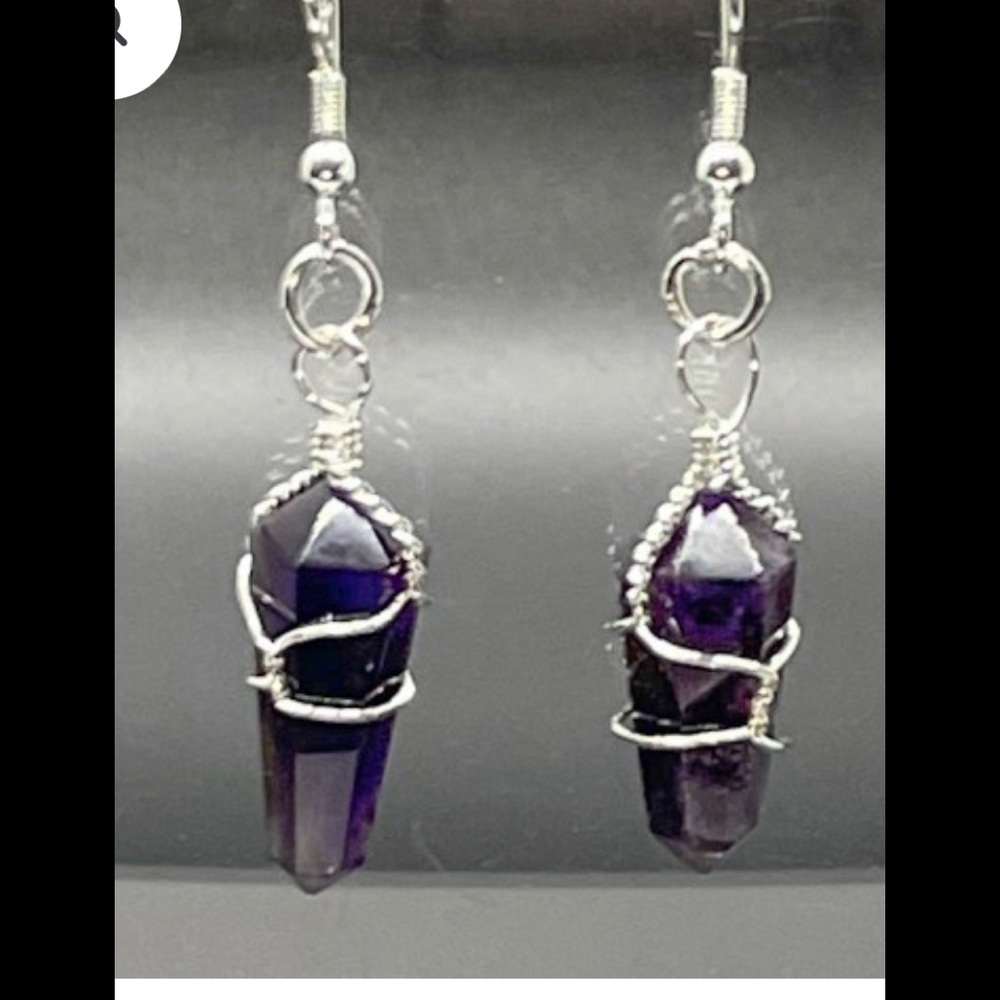 Sterling Silver and Amethyst Earrings